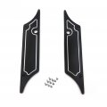Httmt- Saddlebag Latch Cover Compatible With H-d Touring 1993-2013 Black Engraved Ninja Hard Billet Aluminum