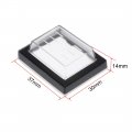 Uxcell 10 Pcs Waterproof Case Switch Covers Caps Protectors Clear Black Rectangle Splash For Boat Rocker