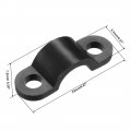 Uxcell 100pcs Nylon Cable Clamp Wire Tube Fastener Fixing Clip Curve Black