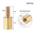 Uxcell M2 5x8mm 6mm Male-female Brass Hex Pcb Motherboard Spacer Standoff For Fpv Drone Quadcopter Computer Circuit Board