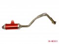 Performance Exhaust Pipe Muffler For Twin Spar Perimeter Frame Sdg Ssr 125cc Pit Bike Dirt Honda Xr50 Crf50 D Section Style Red
