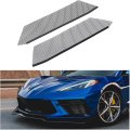 Front Inner Honeycomb Grille Mesh Set For 2020 2024 Chevy Chevrolet Corvette C8 Radiator Grill Guard Vent Insert Black Alloy 