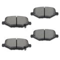 Rear D1612 Ceramic Disc Brake Pad Set With Hardware For Ford Explorer Flex Taurus And Lincoln Mks Mkt 2013 To 2019 4 Pieces 