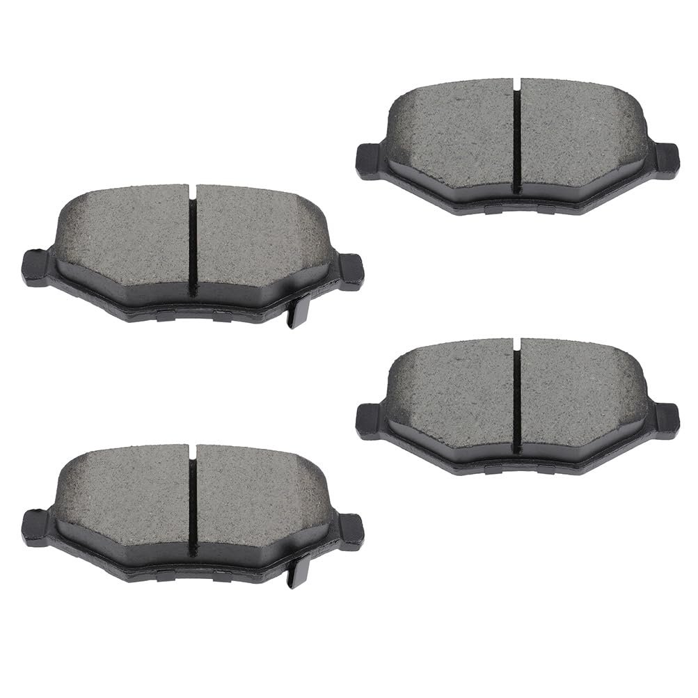 Rear D1612 Ceramic Disc Brake Pad Set With Hardware For Ford Explorer Flex Taurus And Lincoln Mks Mkt 2013 To 2019 4 Pieces