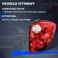 Tail Light Assembly Fits 2010 2011 2012 2013 2014 2015 Chevy Equinox Right Passenger Side Halogen Replaces 20841506 22759317