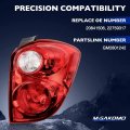 Tail Light Assembly Fits 2010 2011 2012 2013 2014 2015 Chevy Equinox Right Passenger Side Halogen Replaces 20841506 22759317