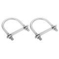 M12 Round U-bolts Sets 76mm 2 99 Inner Width 117mm 4 61 Length 201 Stainless Steel U-clamp Bolt With Plates Nuts For Automobile 