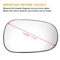 Car Rearview Right Passenger Side Mirror Glass Replacement W Backing Plate Convex Heated White For Nissan Micra 2002-2010