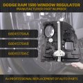 Dasbecan Rear Right Passenger Side Power Window Regulator With Motor Assembly For 2009-2020 Dodge Ram 1500 Pickup Replaces