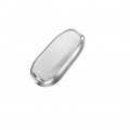 White Leather Aluminum Alloy Car Key Fob Cover Case Holder Shell For Tesla Model S 3 Y