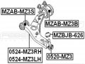 Bp4k34350e Rear Arm Bushing For Front With Shaft For Mazda Febest