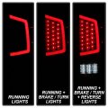 Acanii For 2016-2023 Toyota Tacoma Full Led Light Tube Black Tail Lights Brake Lamps Driver Passenger Side
