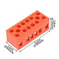 Yxq 600v 36a Dual Row 6 Positions Screw Terminal Electric Barrier Strip Block 6-pack 