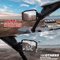 Sautvs Adjustable Rearview Side Mirrors For Can-am Maverick X3 Wider Design Folding Clear Rear View Convex Max 2017-2023