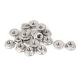 Uxcell 1 4 Inch X 20 304 Stainless Steel Serrated Hex Flange Lock Nuts 20pcs