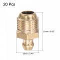 Uxcell Brass Straight Grease Fitting M12 X 1mm Thread Hydraulic Accessories 20pcs