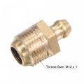 Uxcell Brass Straight Grease Fitting M12 X 1mm Thread Hydraulic Accessories 20pcs