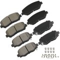 D1640 D1734 Ceramic Disc Brake Pad Set Front And Rear For Chrysler 200 2015 To 2017 Jeep Cherokee 2014 2021 With Single Piston 