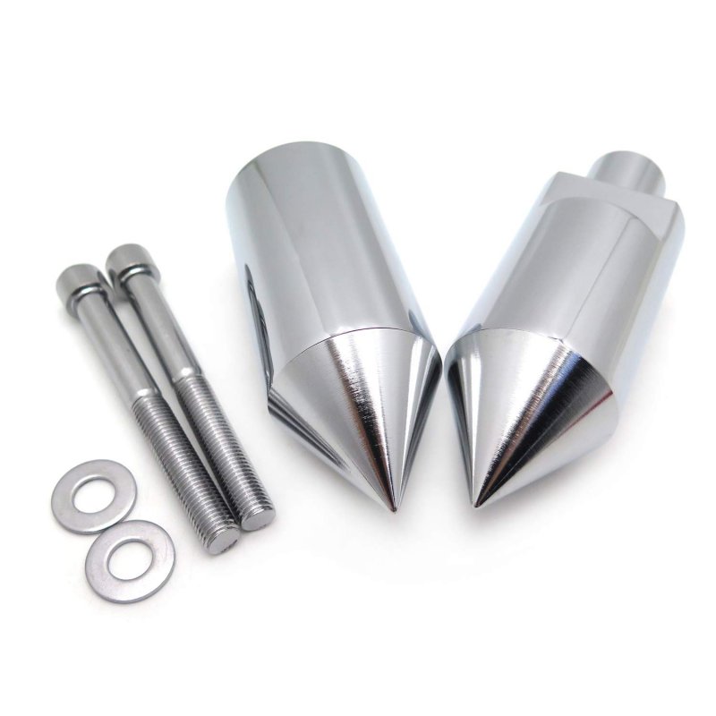 Motorcycle Chrome Billet Aluminum Spike Frame Sliders For 2004-2005 Suzuki Gsxr600 Gsxr750 Gsxr 600 750 P N Mt290-007
