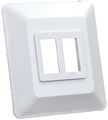 Jr Products 13615 White Double Switch Base And Face Plate 