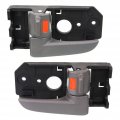 Kia Spectra5 2005 06 07 08 2009 Interior Door Handle Driver And Passenger Side Pair Front Or Rear Deep Gray Plastic With Lock 