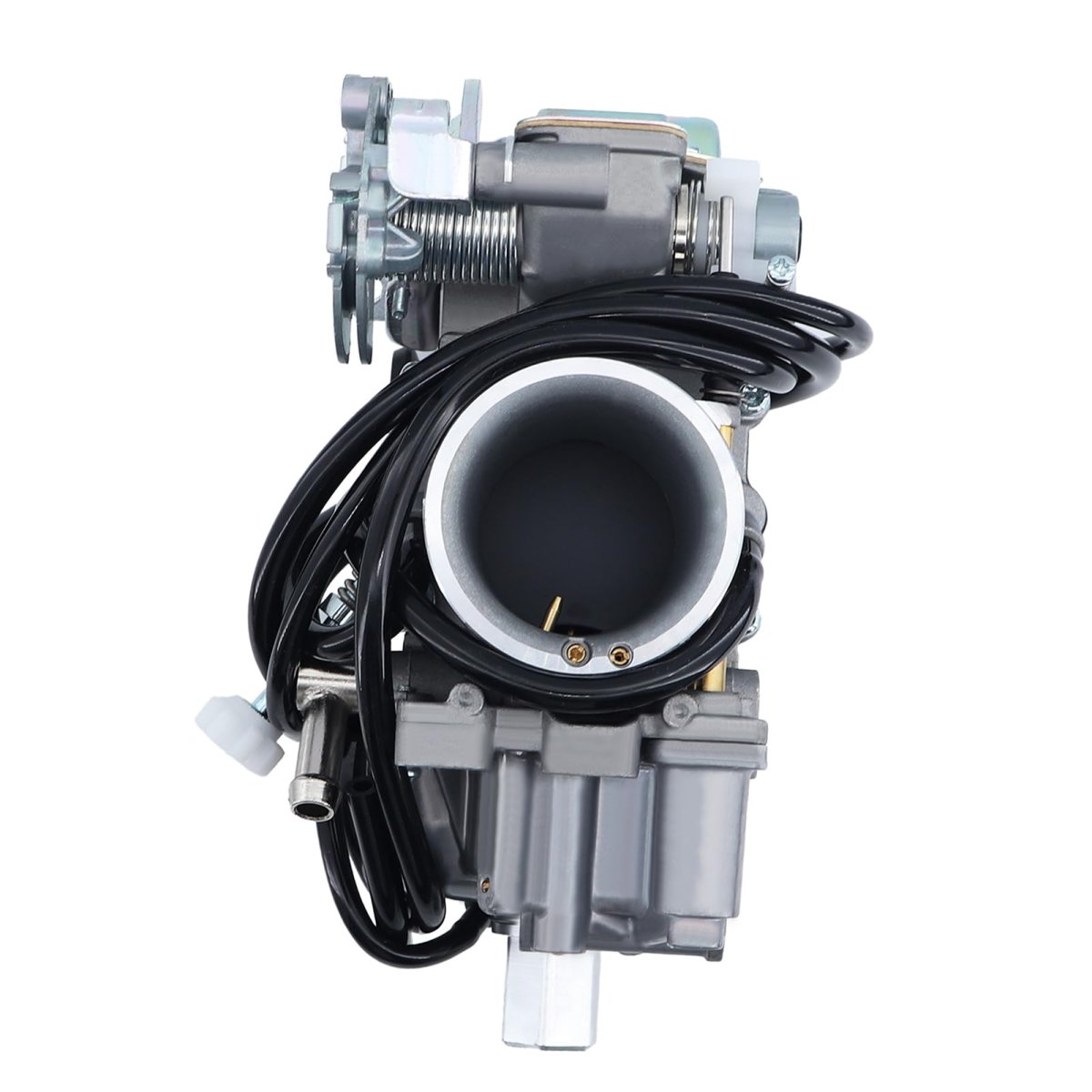 Mikuni 36mm Tm36-68 Flat Slide Carburetor With Accelerator Pump Aluminum Pumper Carb Fuel Filter And Extra Jets Polished Finish