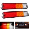 2pcs 20led Trailer Tail Light Bar Full Function Brake Running Turn Signal Reverse Lights Ip65 Waterproof For 10-30v Truck 