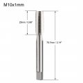 Uxcell Metric Machine Tap M10 X 1mm H2 High Speed Steel 3 Straight Flutes Screw Tapping Threading Machinist Repair Diy Tool