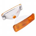 Kuafu Pair Turn Signal Light Compatible With 1992-1995 Toyota Pick-up Truck Driver And Passenger Side Lamp Assembly Clear Lens