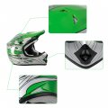 Tcmt Dot Youth Kids Motocross Offroad Street Helmet Green Flame Motorcycle Dirt Bike Atv Goggles Gloves Xl