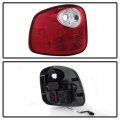 Acanii For 1997-2003 Ford F150 Pickup Flareside Red Clear Housing Led Tail Lights Brake Lamps Pair Driver Passenger