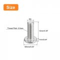 Uxcell M3-0 5 X 10mm 50pcs Flat Round Head Screws 304 Stainless Steel Phillips Drive Machine Hardware Fastener For Furniture