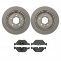 A-partrix Rear Brake Pads And Rotors Disc Pad Set Rotor Fits Bmw 325xi 2001 2002 2003 2004 2005 H4203 