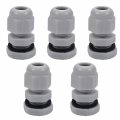 Heyiarbeit Cable Gland 5 Pack Pg7 Plastic Waterproof Adjustable 3-6 5mm Joints Connectors With Gaskets White Pg7