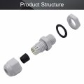 Heyiarbeit Cable Gland 5 Pack Pg7 Plastic Waterproof Adjustable 3-6 5mm Joints Connectors With Gaskets White Pg7
