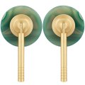 Rockcloud Pack Of 2 Agate Slice Drawer Knob With Screw Handmade Pull Handle Door Pulls For Cabinet Wardrobe Kitchen Cupboard 