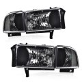 Pit66 Headlights Assembly Front Headlamp For Dodge Ram 1500 2500 3500 1994 1995 1996 1997 1998 1999 2000 2001 2002 Clear Lens
