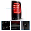 Amerilite For 2009-2022 Dodge Ram 1500 10-22 2500 3500 Pickup C-type Led Tube Dark Black Tail Light Assembly Pair Passenger And