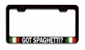 Got Spaghetti Italian Italy Black Metal License Plate Frame Tag Holder H82 