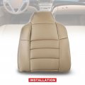 A-premium Medium Parchment Tan Seat Cover Compatible With Ford Super Duty 2002-2007 Front Left Driver Side