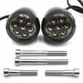 Httmt- Glossy Black Rear Led Running Brake Turn Signal Indicator Light With Smoke Lens Compatible 92-17 Xl883 1200 02-05 Fxst P