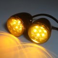 Httmt- Glossy Black Rear Led Running Brake Turn Signal Indicator Light With Smoke Lens Compatible 92-17 Xl883 1200 02-05 Fxst P