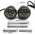 Httmt- Glossy Black Rear Led Running Brake Turn Signal Indicator Light With Smoke Lens Compatible 92-17 Xl883 1200 02-05 Fxst P