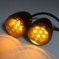 Httmt- Glossy Black Rear Led Running Brake Turn Signal Indicator Light With Smoke Lens Compatible 92-17 Xl883 1200 02-05 Fxst P