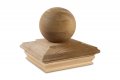 Woodway Flat Top Post Cap Fits 5 With Ball Accent A In Premium Cedar 1pc 
