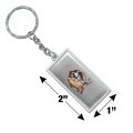 Graphics More Looney Tunes Taz Half Skeleton Rectangle Keychain In Chrome Plated Metal