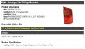Right Passenger Side Inner Tail Light Assembly Compatible With 2006-2010 Toyota Sienna Liftgate Mounted
