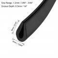 Uxcell Edge Trim Seal Black Pvc Plastic U Channel Protector Fits 3 64 5 10 Feet Length