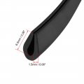 Uxcell Edge Trim Seal Black Pvc Plastic U Channel Protector Fits 3 64 5 10 Feet Length