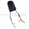 Httmt Mt136 Ss001-sa- Chrome Skull Backrest Sissy Bar Leather Pad Compatible With Kawasak Classic Vn800 96-05 Us